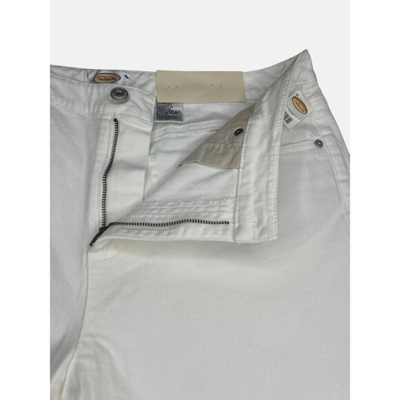 Talbots Boot Leg White Stretch Denim Jeans Womens Fit Size 14M - Picture 7 of 14